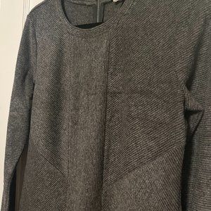 NWT LOFT Long Sleeve Sweater-Style Dress, Charcoal Gray, Medium